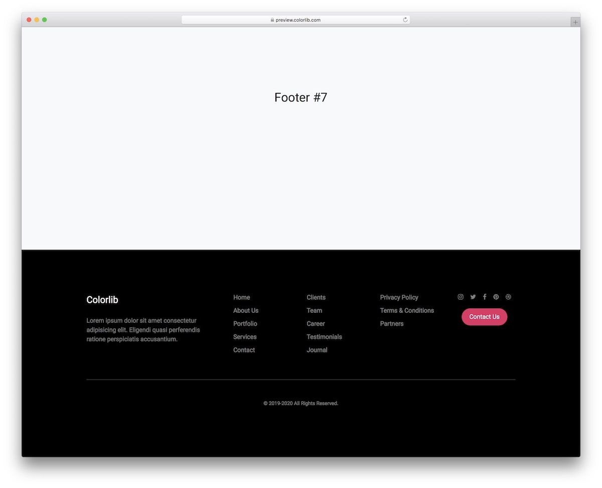 bootstrap footer 07