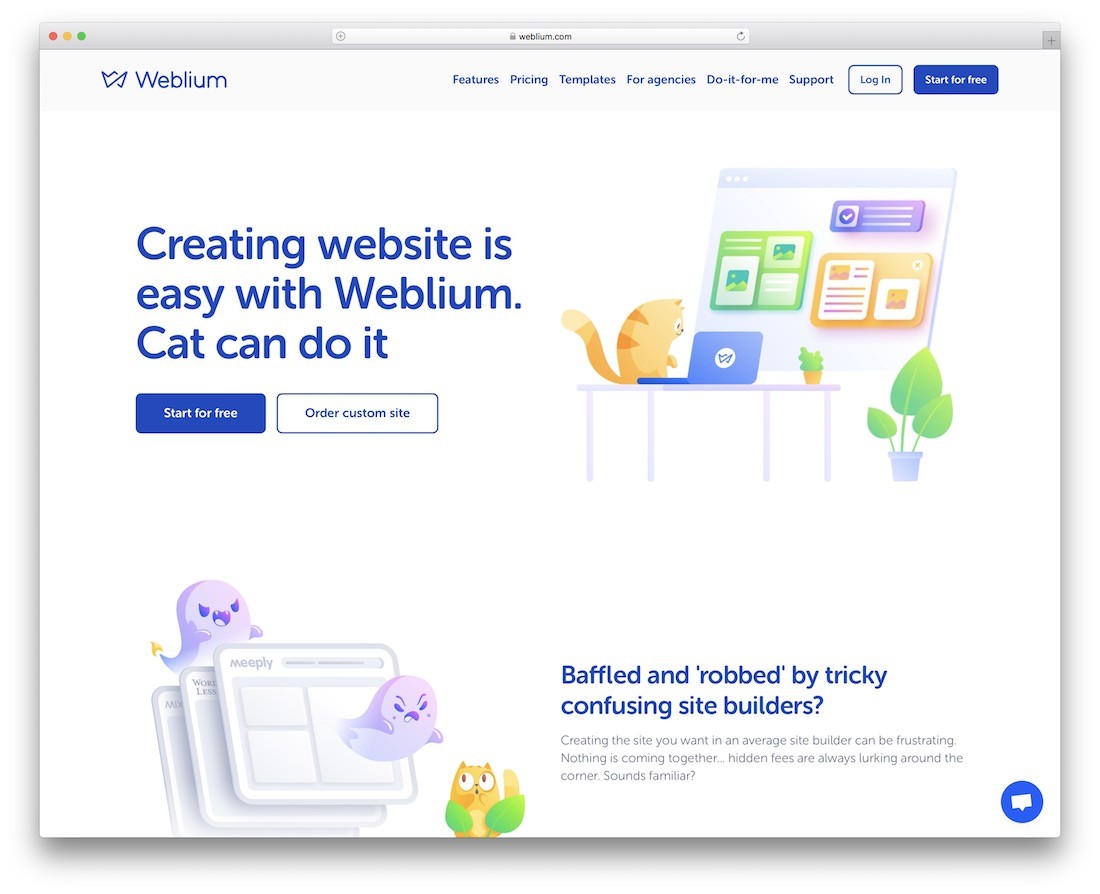 weblium無料のウェブサイトビルダー