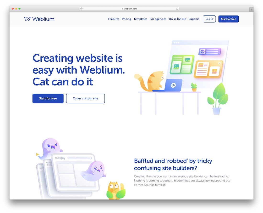 constructeur de site web weblium pour entreprise de construction