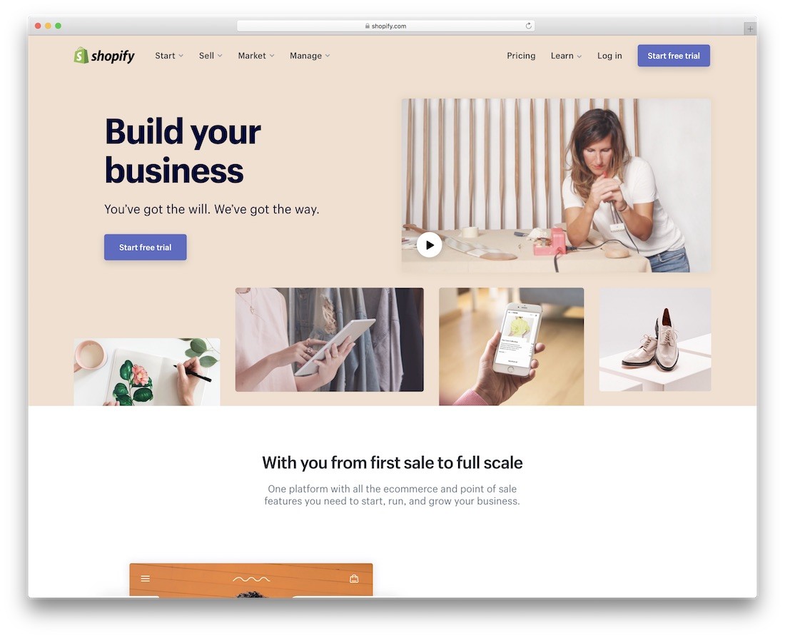 constructeur de site Web d'adhésion shopify