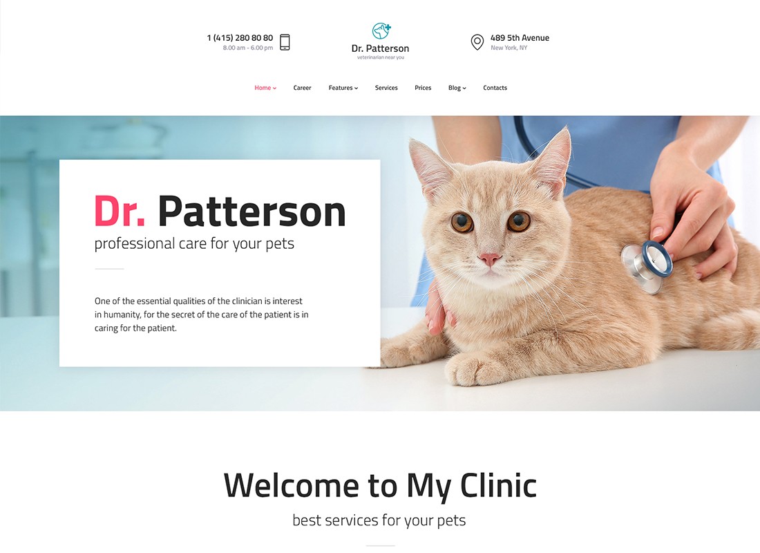 Dr.Patterson - Tema WordPress de Medicina e Saúde