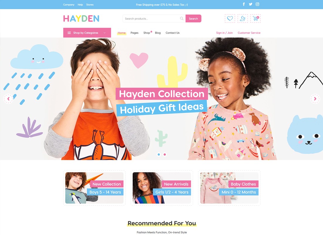 Hayden | Çocuk Mağazası WooCommerce Teması