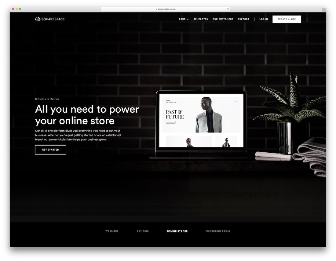 costruttore di negozi online squarespace