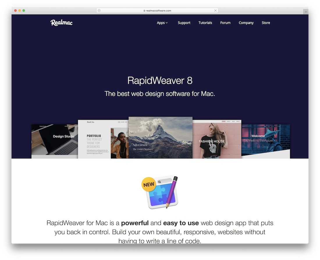 pembuat situs web rapidweaver untuk mac