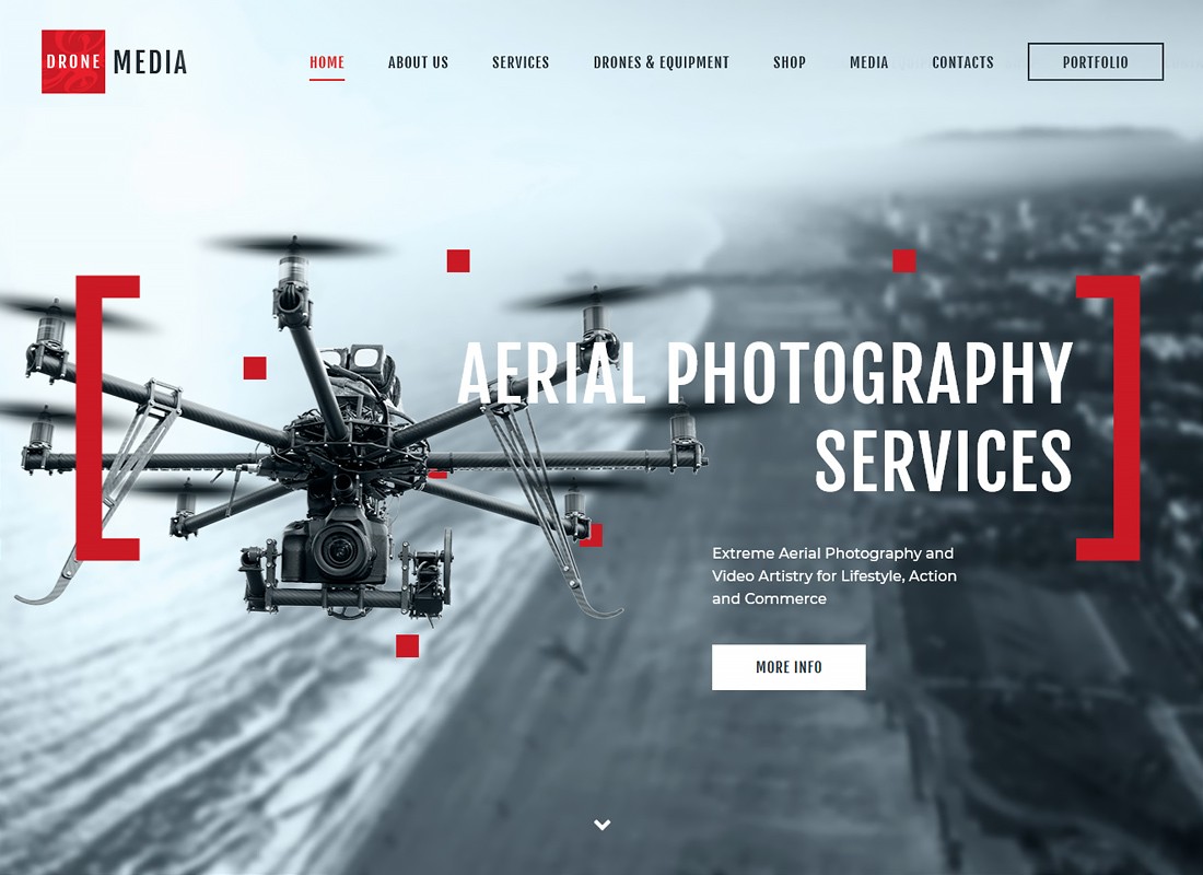 Drone Media - Hava Fotoğrafçılığı ve Videografisi WordPress Teması