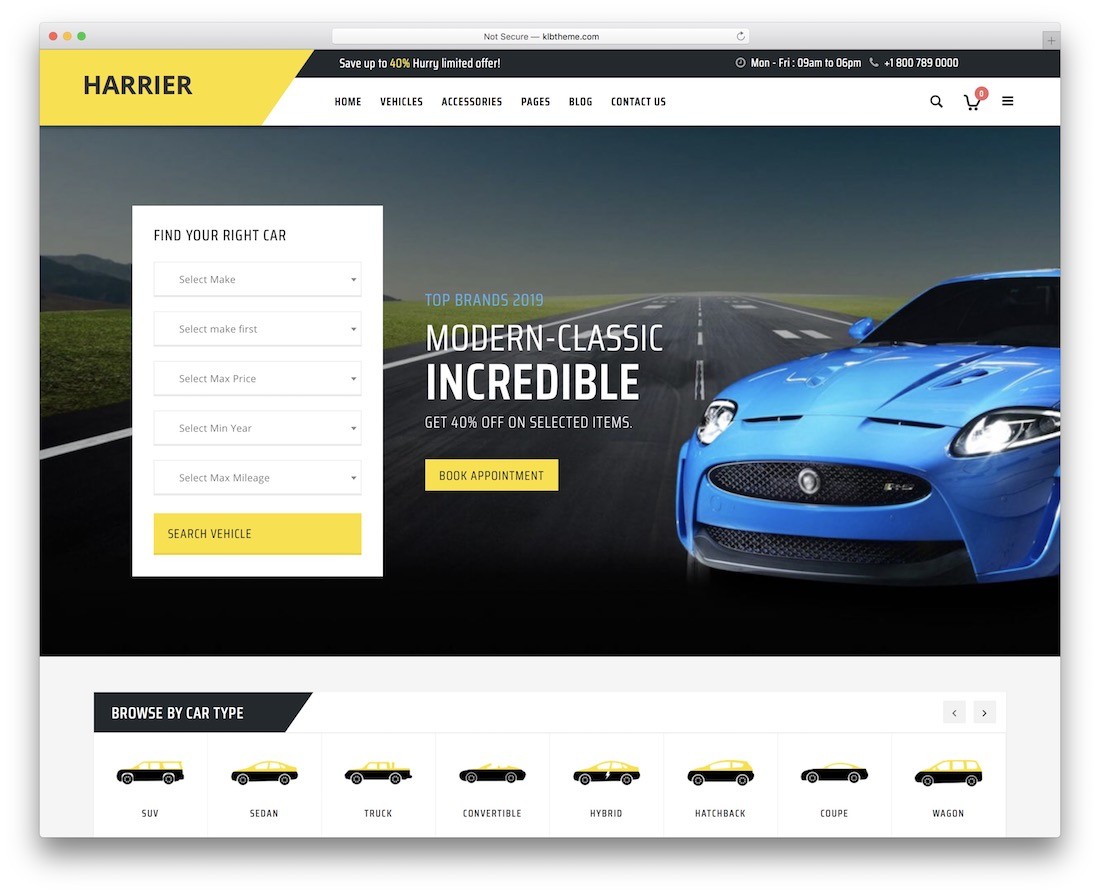 thème wordpress harrier