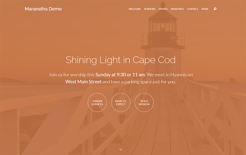 Тема WordPress для церкви Маранафа