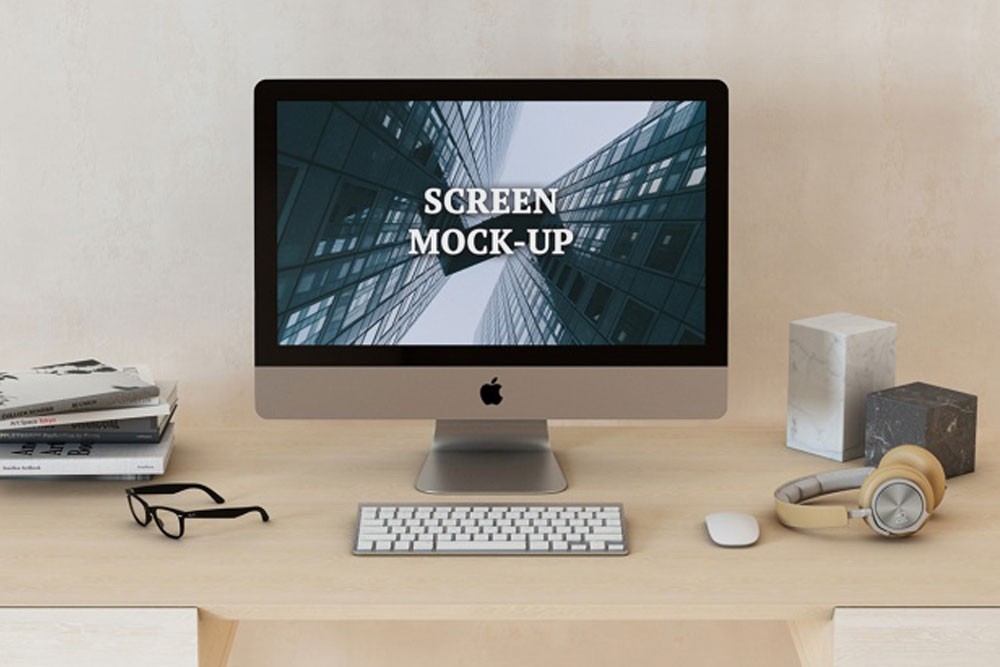 psd gratis mockup iMac