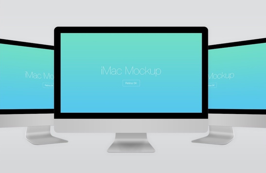 tampilan retina mockup iMac 5k