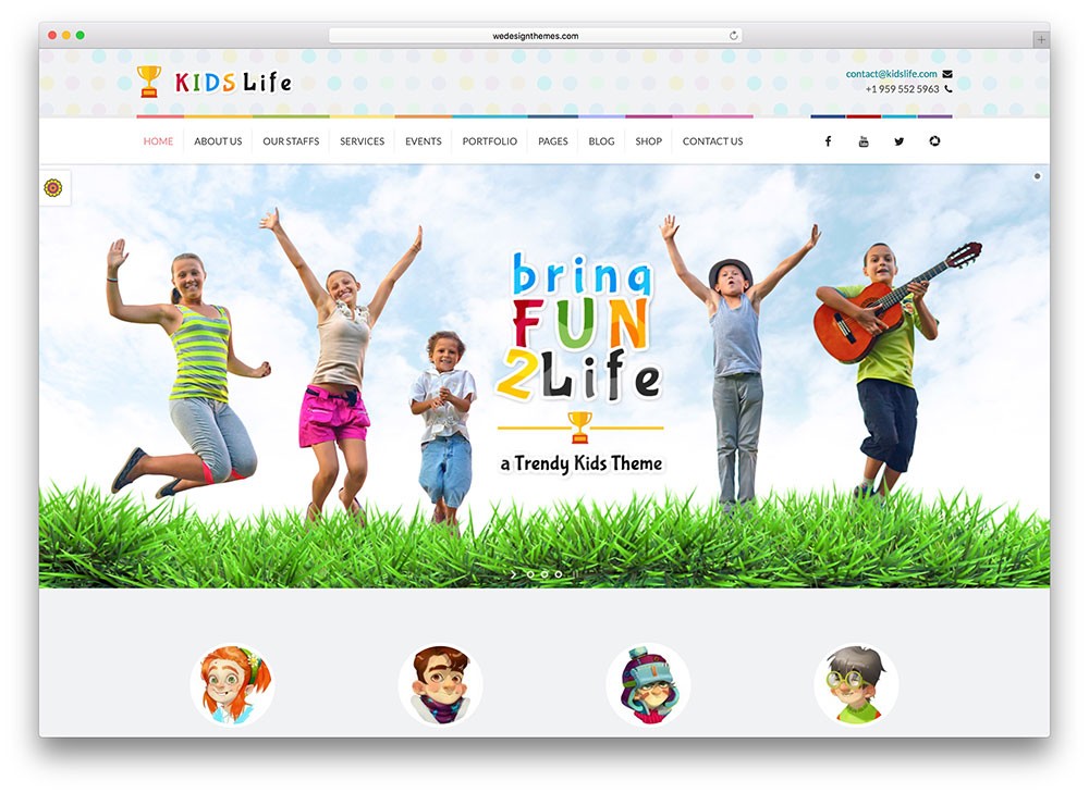 kidslife-творческий-wordpress-шаблон