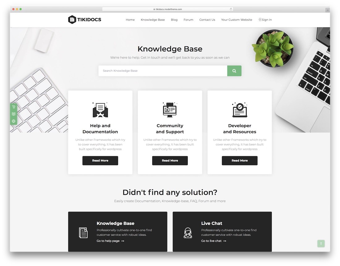 basis pengetahuan tikidocs wiki faq mendukung tema wordpress