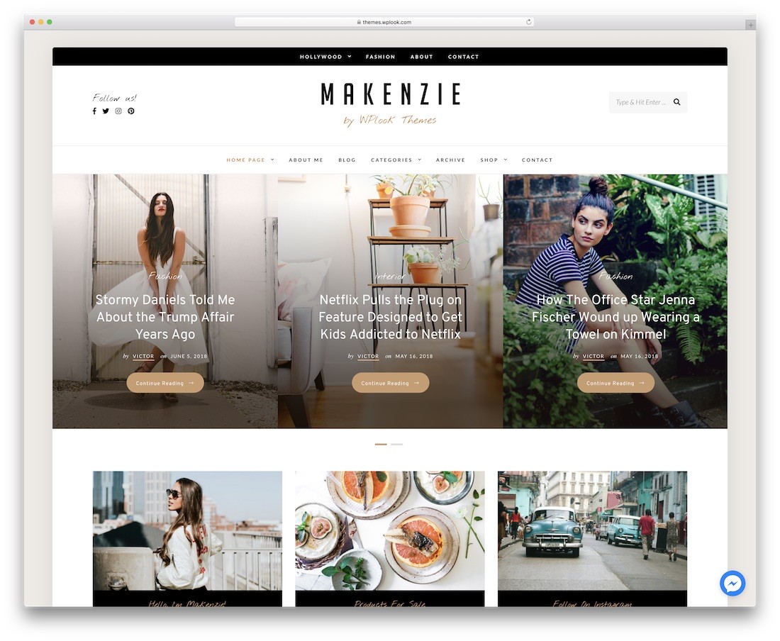 makenzie tema blog wordpress populer