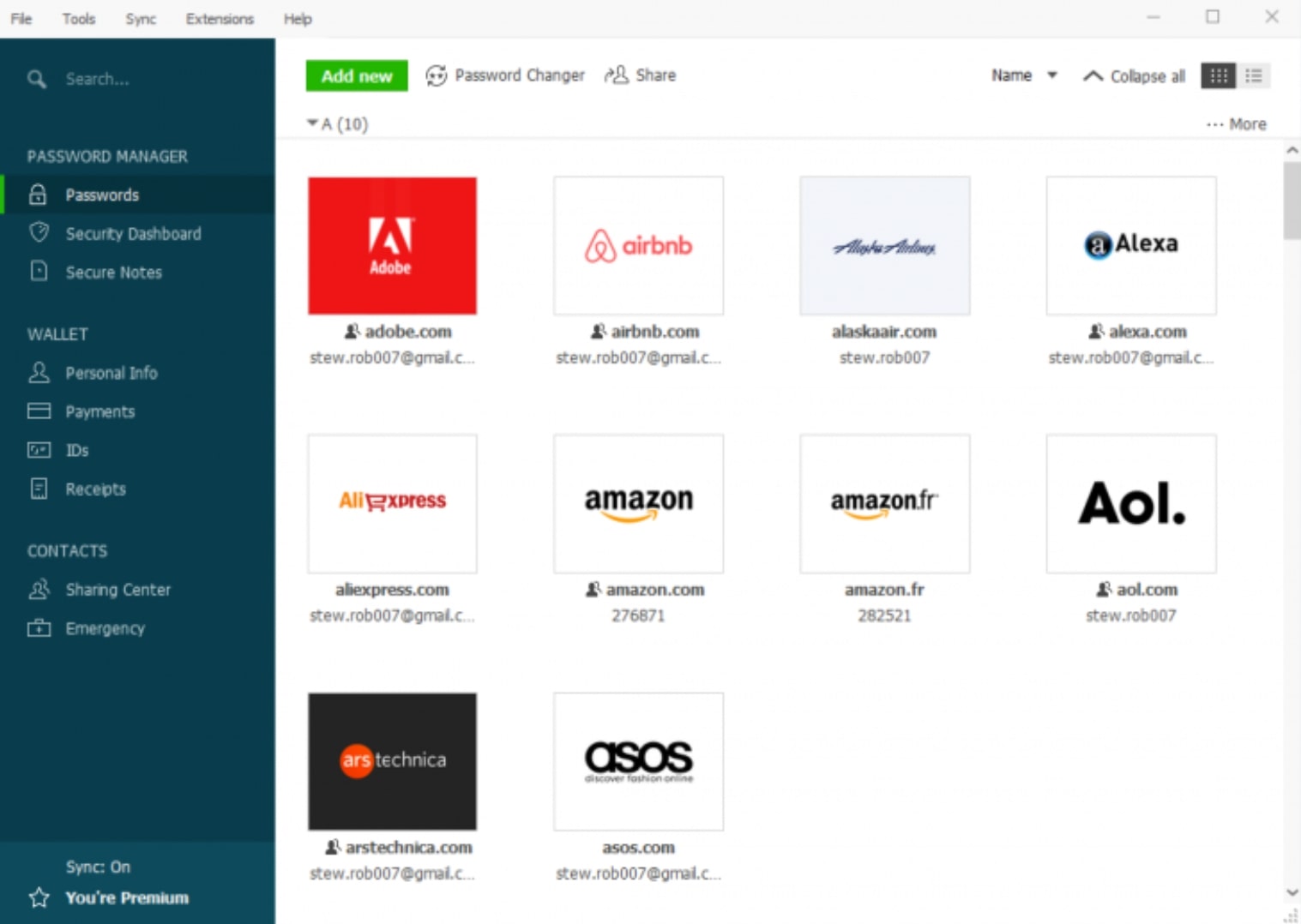 Aplikasi desktop Dashlane untuk Windows