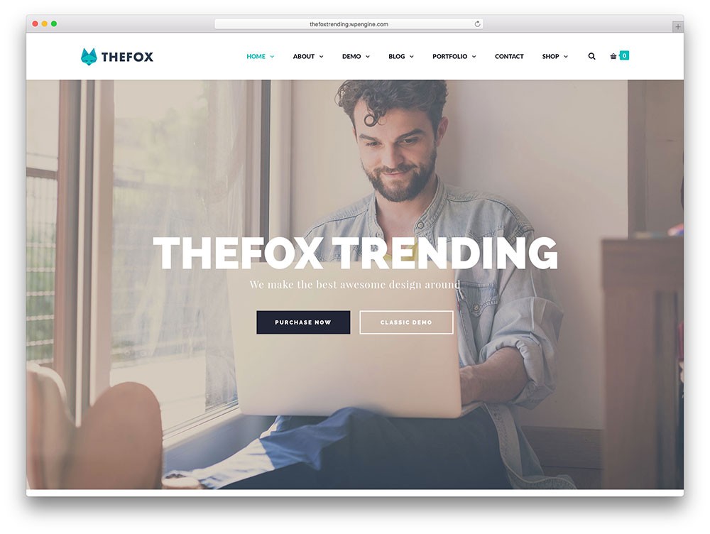 thefox - tema perusahaan modern