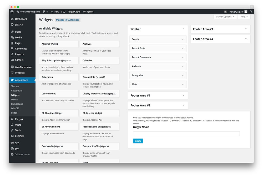 wordpress-widget-manager