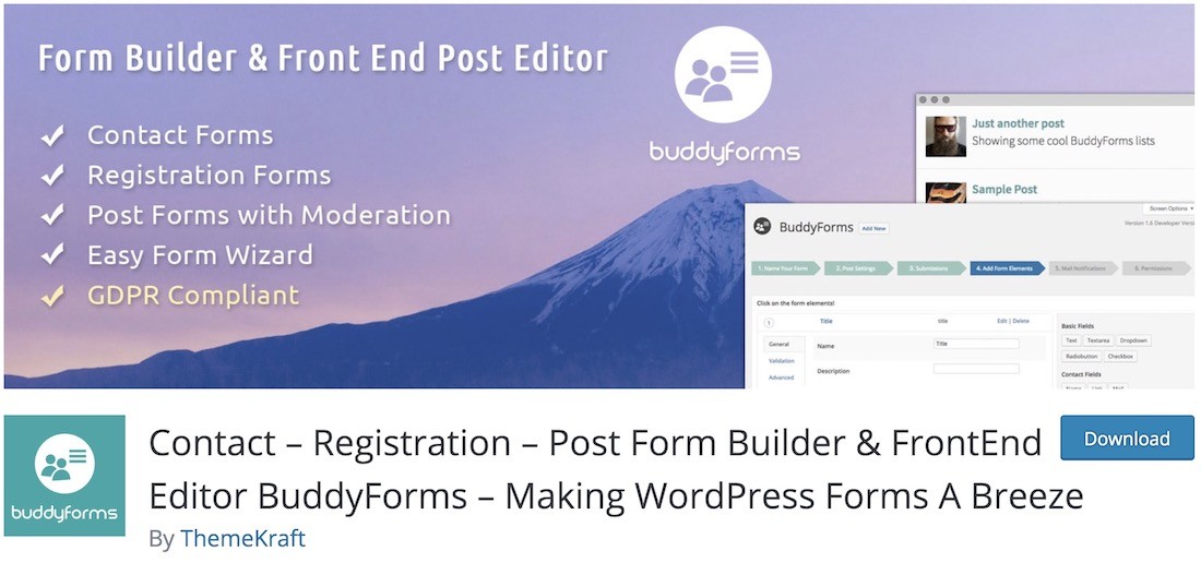 plugin gratuit pentru wordpress buddyforms