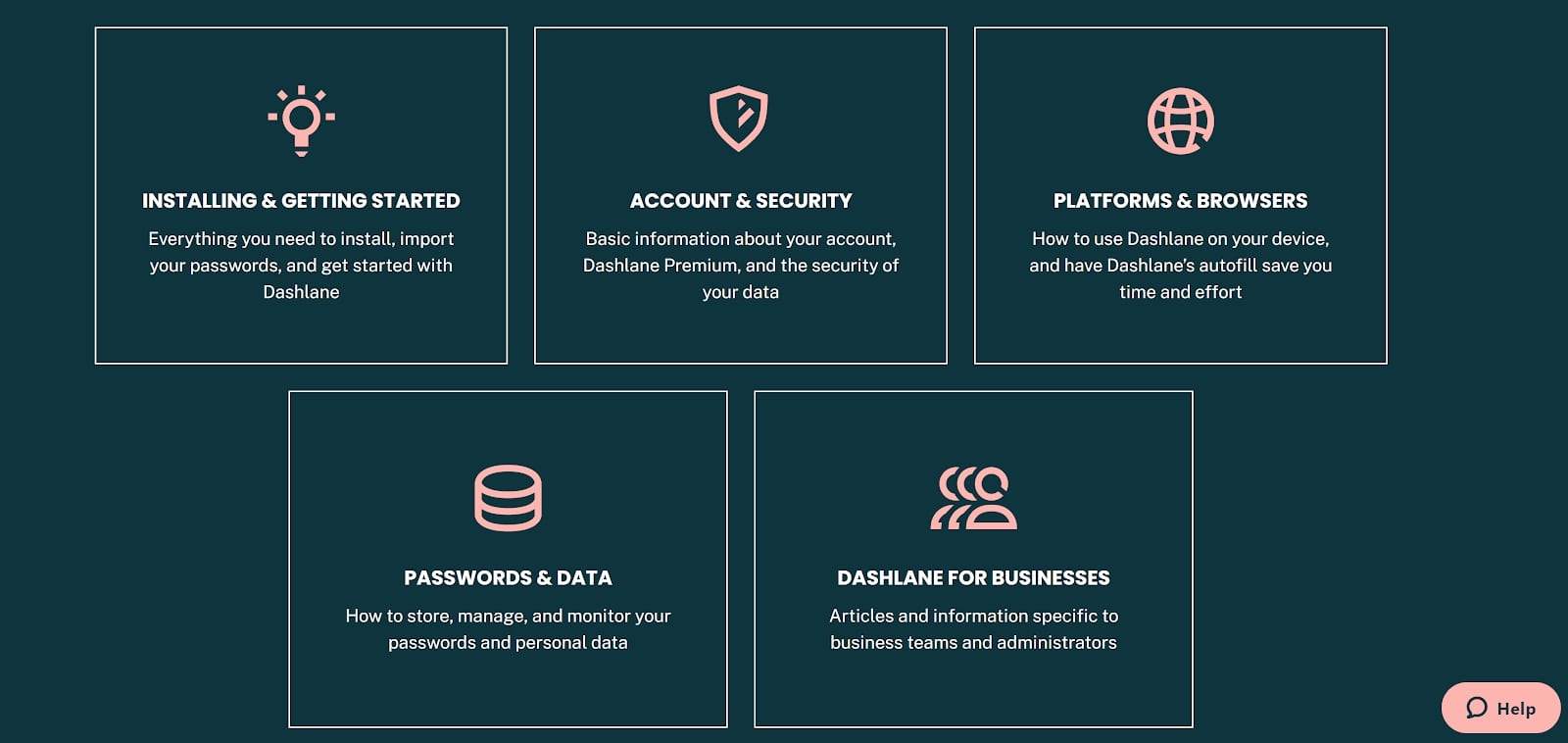 หน้าเว็บของ Dashlane ให้รายละเอียดเกี่ยวกับส่วนสนับสนุน