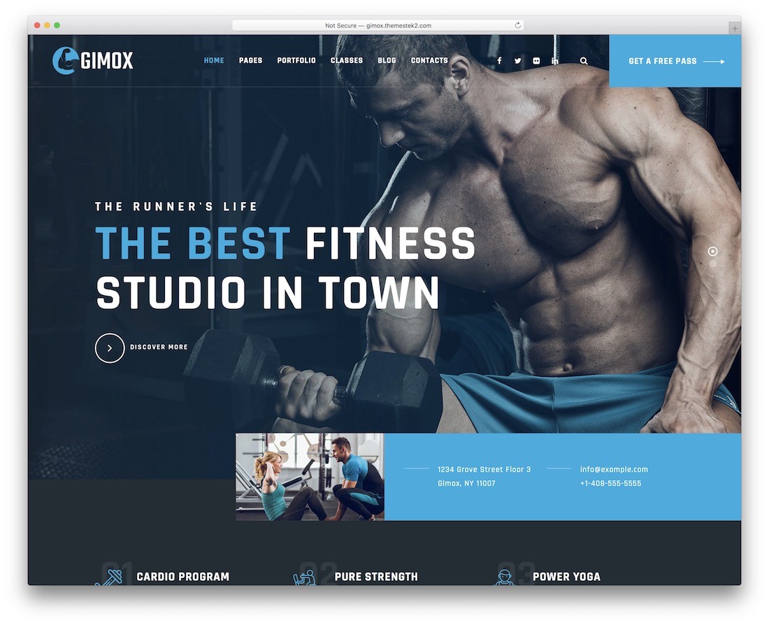 thème de remise en forme gimox wordpress