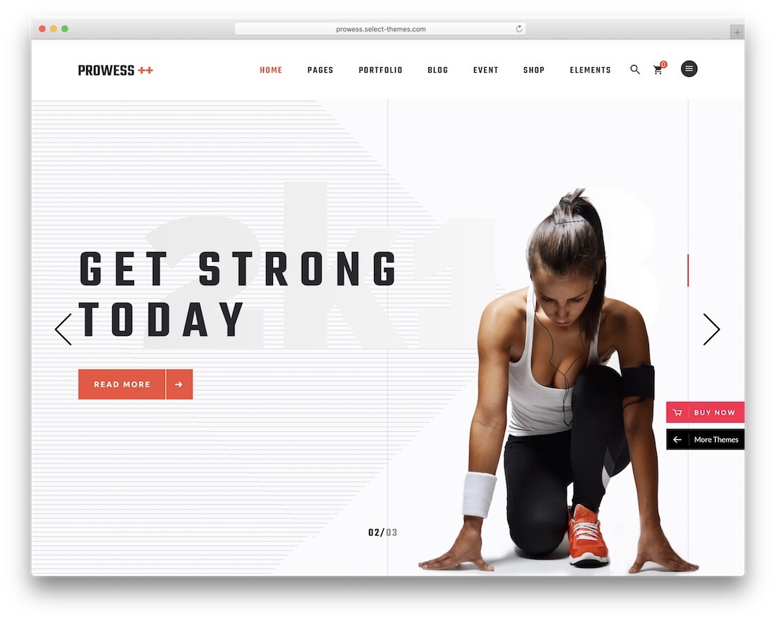 prouesse wordpress fitness thème