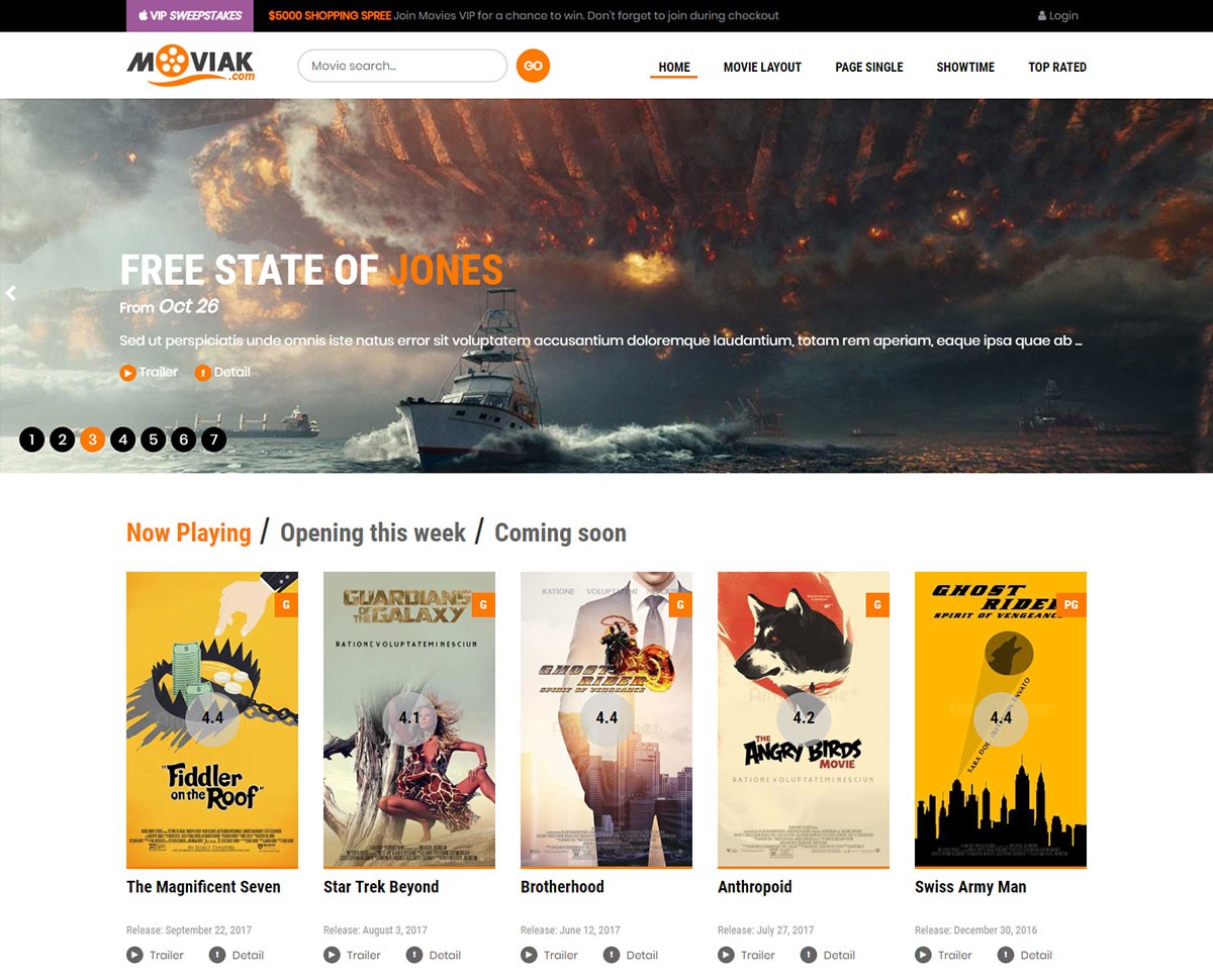 filmy wordpress motyw