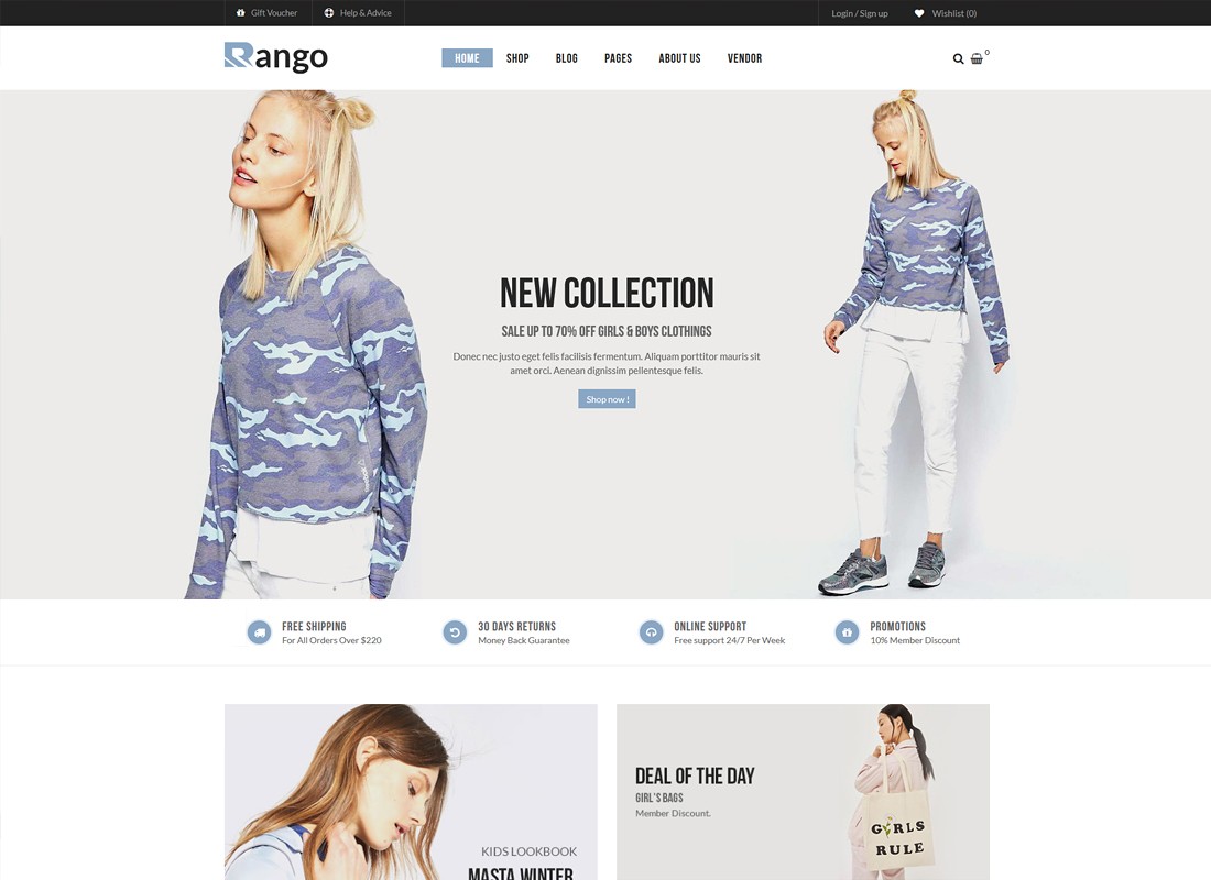 Rango - Tema moderno de WooCommerce para WordPress