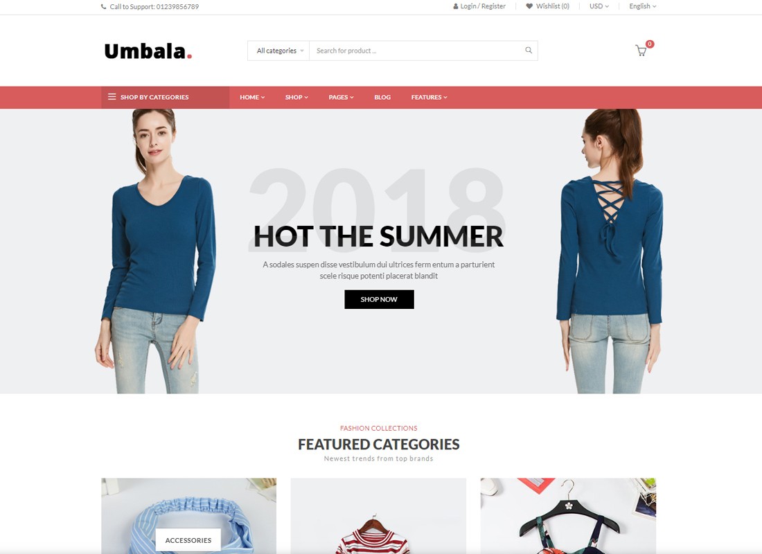 Umbala - Tema de WooCommerce para ropa de moda con estilo