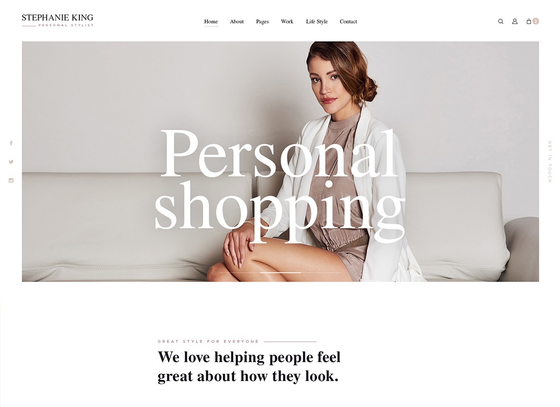 S.Rey | Tema de WordPress para estilista personal y blogger de moda