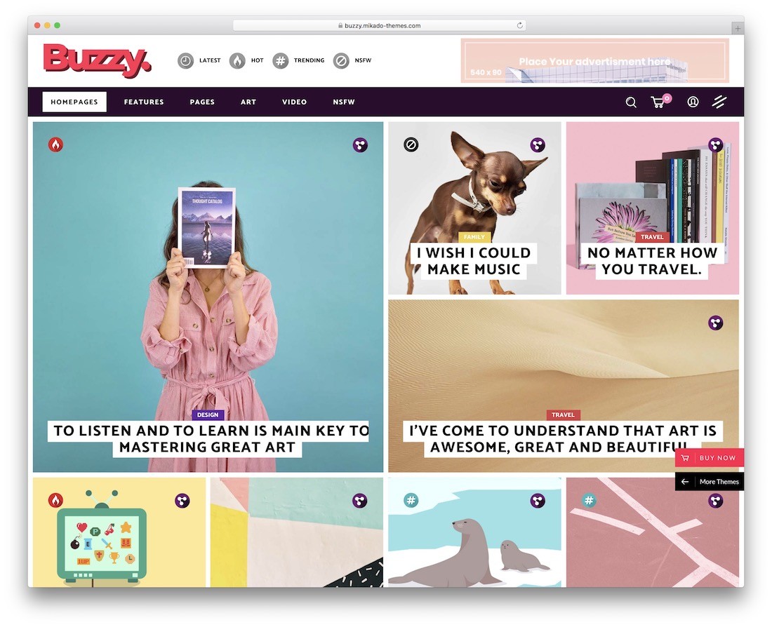 tema de noticias de buzzy wordpress