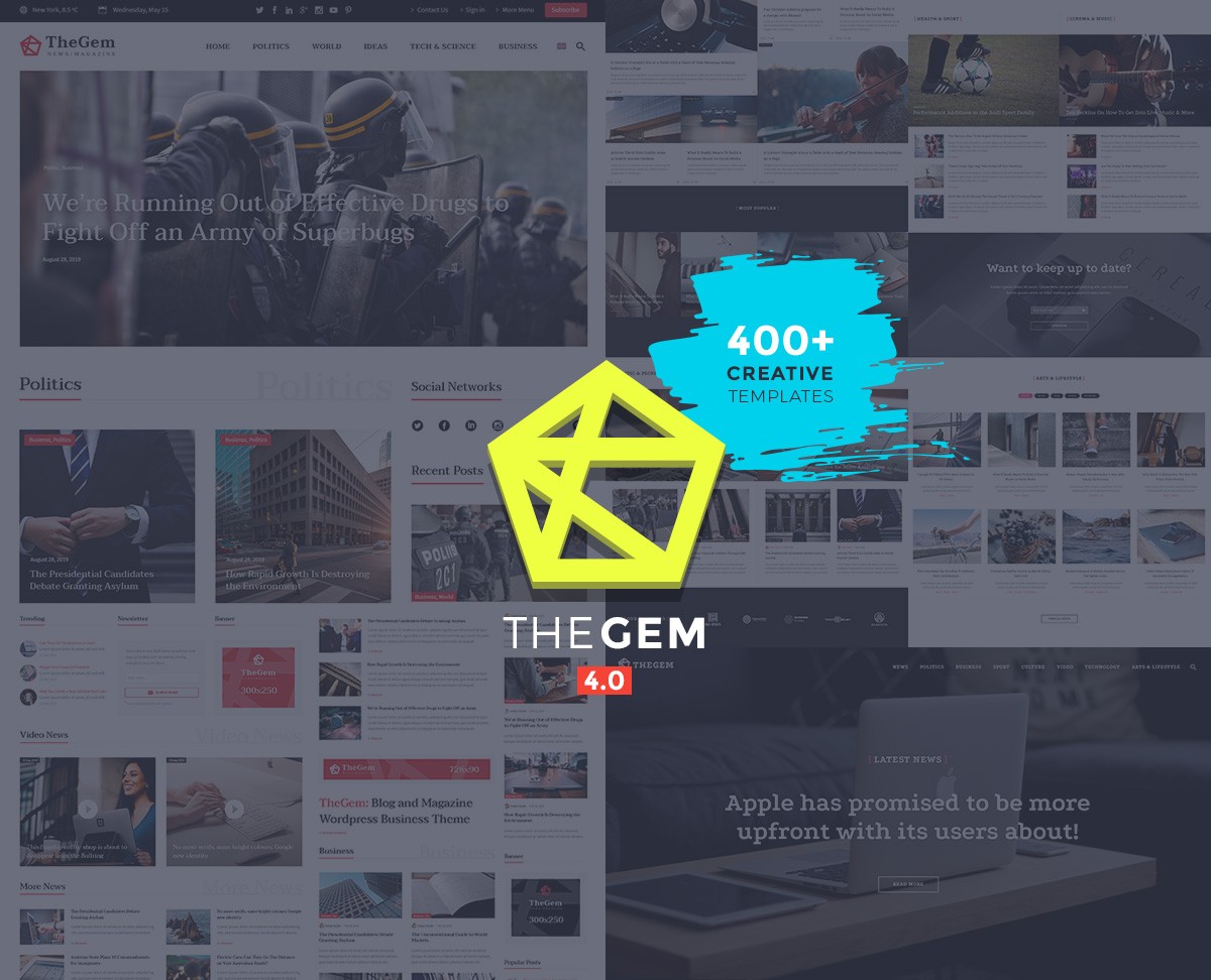 TheGem - tema de noticias rápidas de WordPress