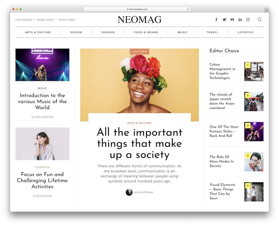 motyw wordpress magazynu neomag