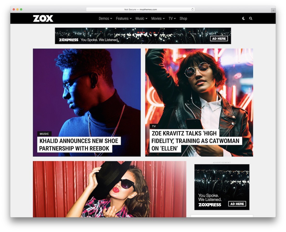 tema del blog de estilo de vida zoxpress