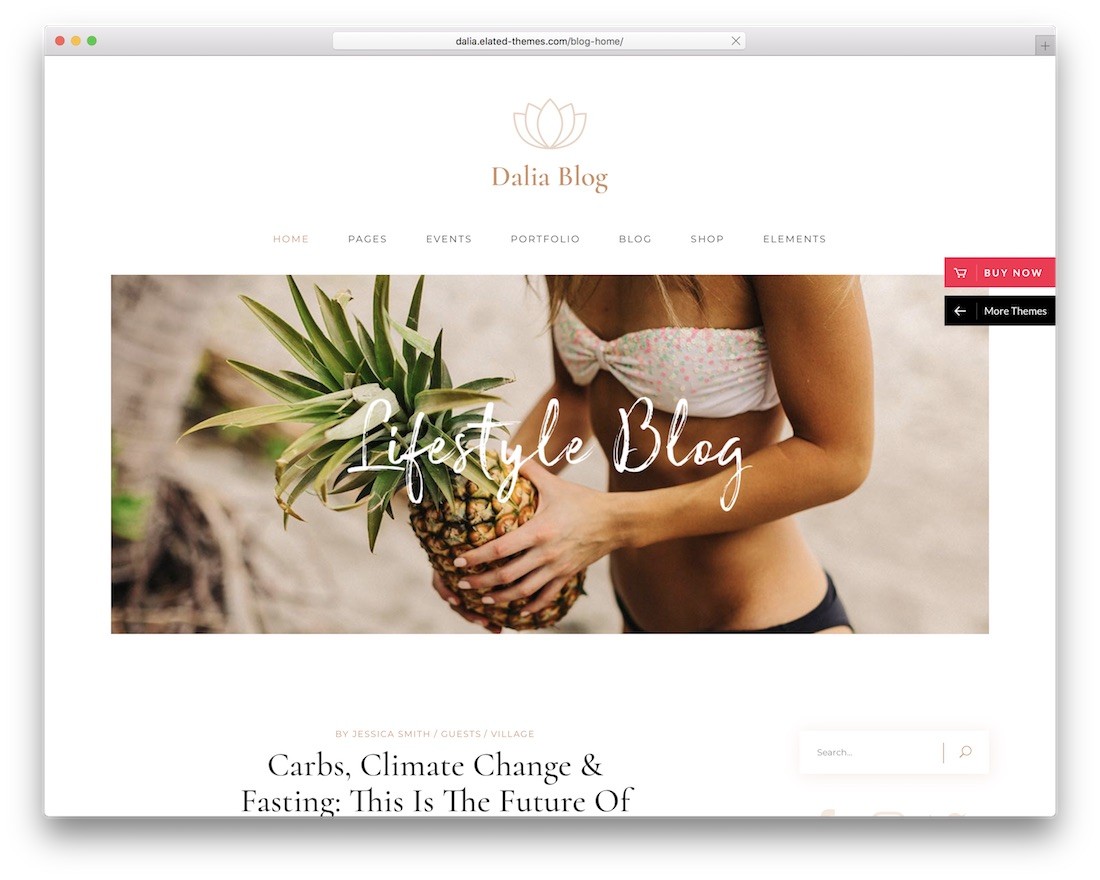 tema de wordpress de estilo de vida de dalia