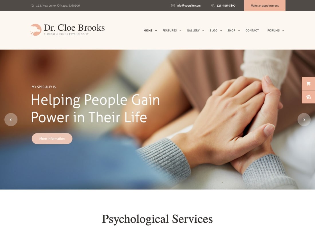 Cloe Brooks | Psychologia, poradnictwo i medycyna Motyw WordPress + RTL