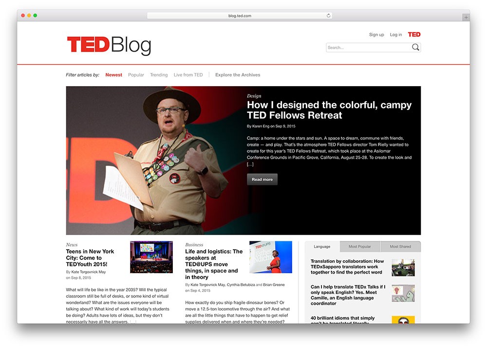 ted-simple-wordpress-blog