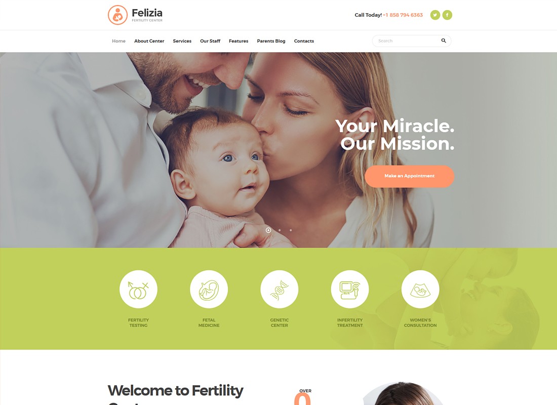 felizia | Centro de Fertilidad y Tema Médico de WordPress