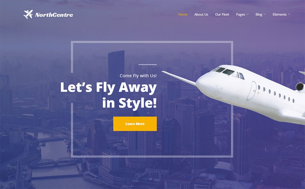 North Center - Tema WordPress de companhia aérea privada