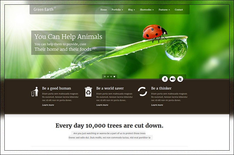 Green Earth - Tema WordPress Ambiental