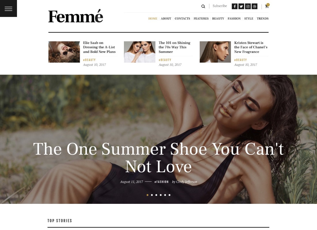 Femme - Tema WordPress Majalah Online & Blog Mode