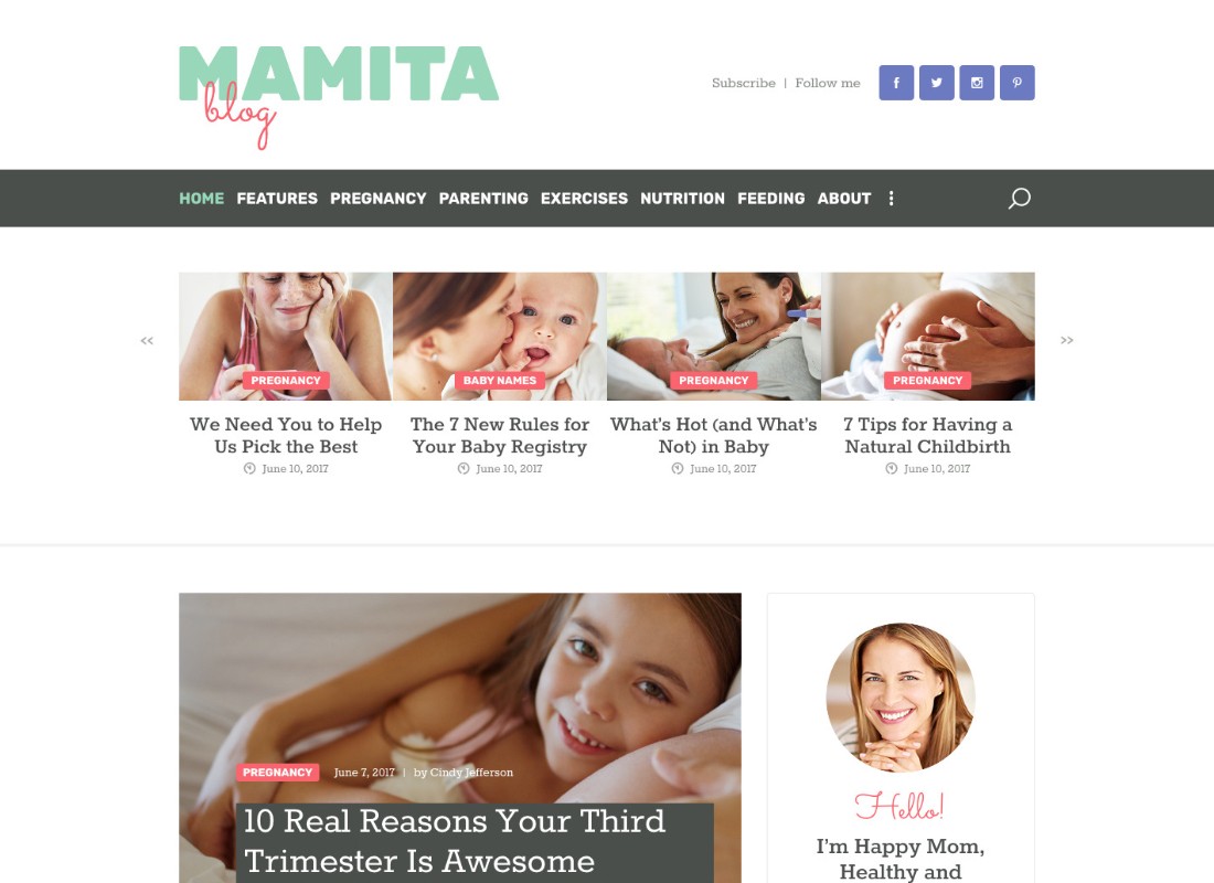 Mamita | Tema WordPress Blog Kehamilan & Bersalin