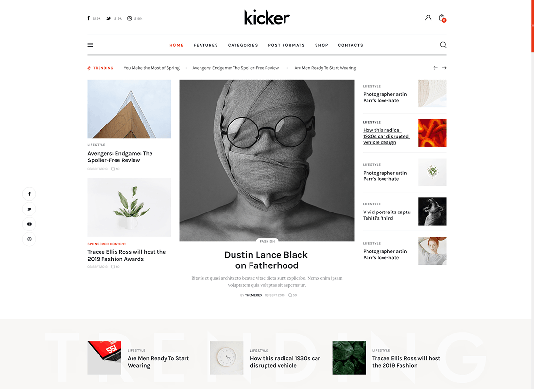 Kicker - Tema WordPress Multipurpose Blog Magazine