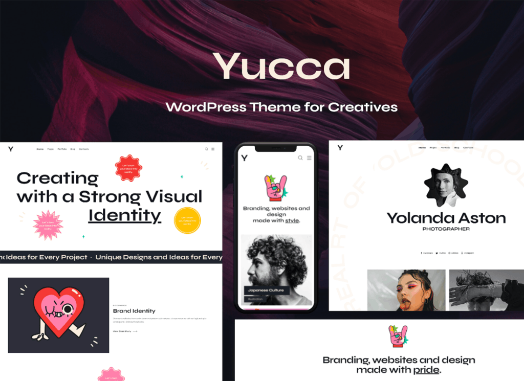 Yucca - Tema WordPress untuk Materi Kreatif