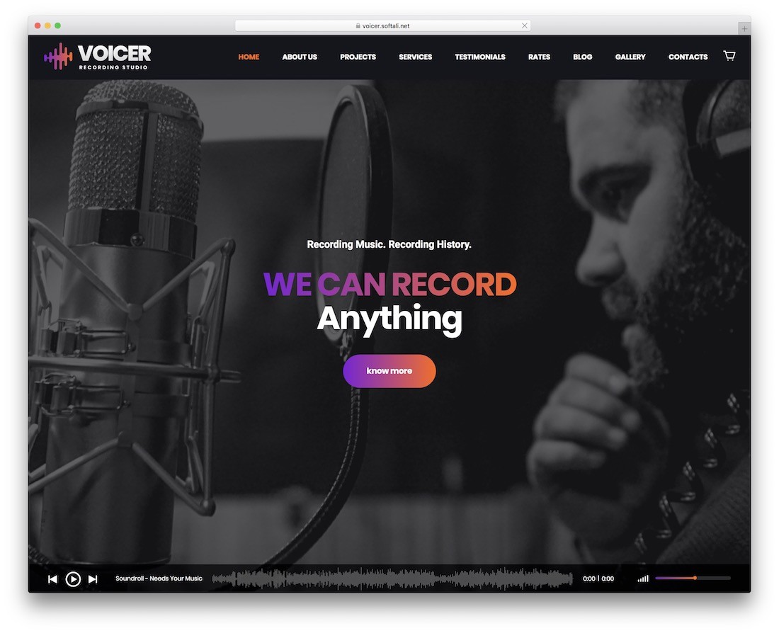 Voicer dj wordpress motyw