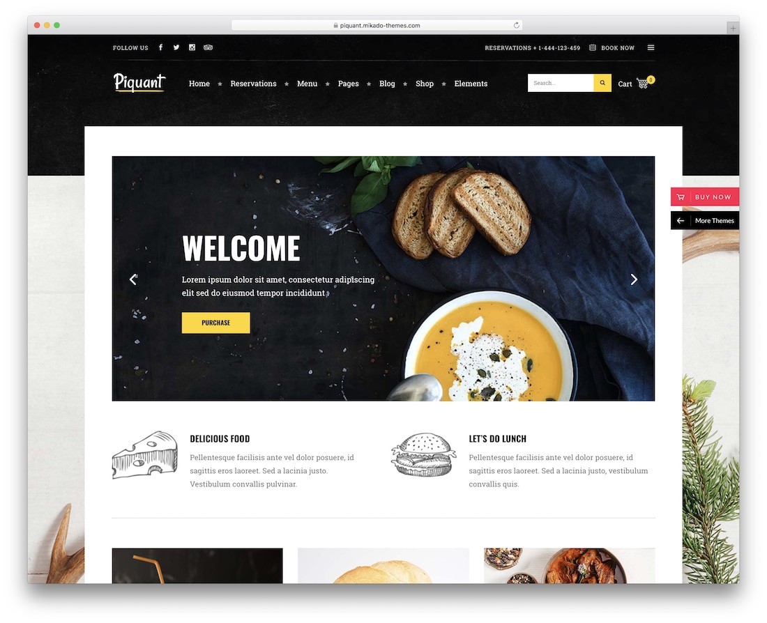 tema de restaurante wordpress picante