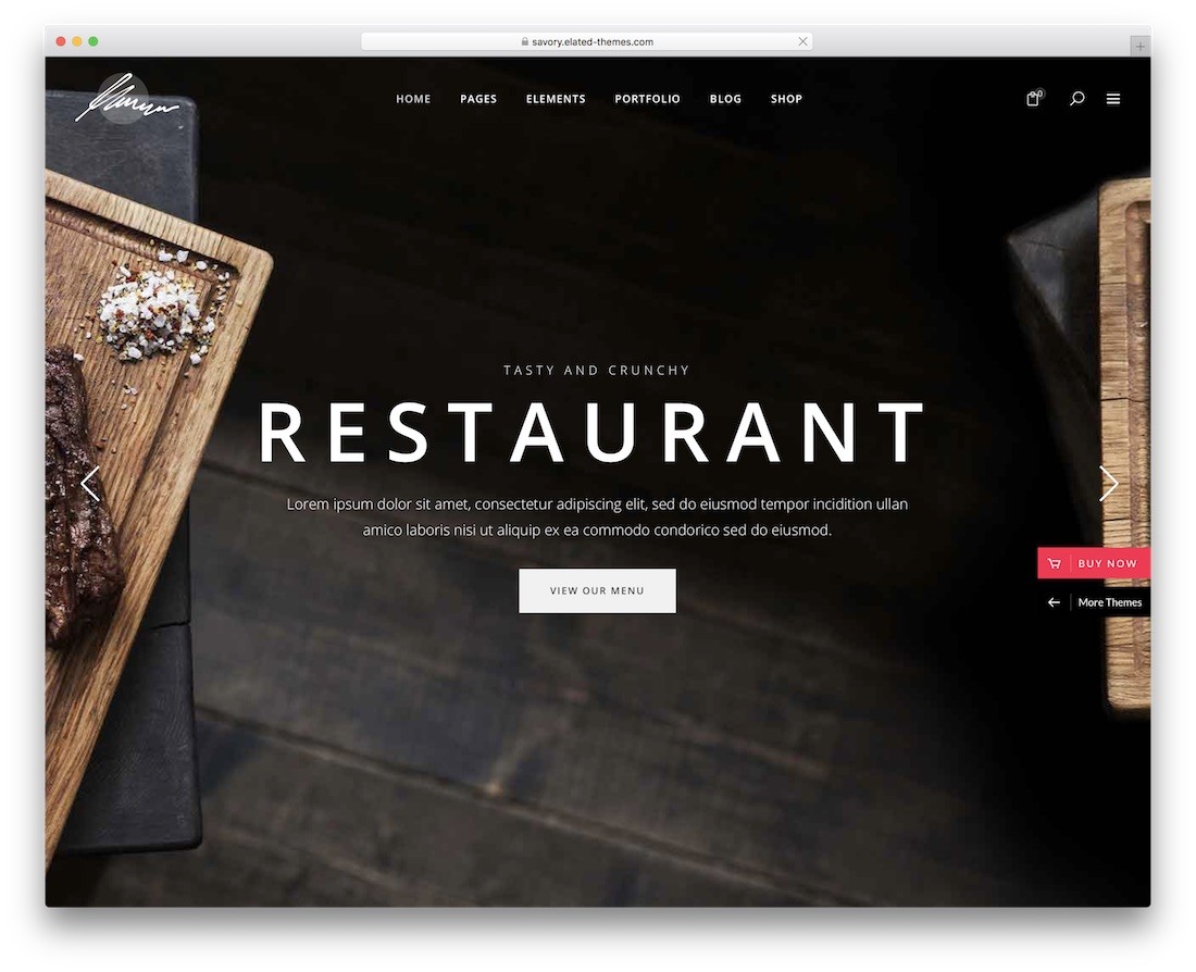 tema de restaurante wordpress salgado