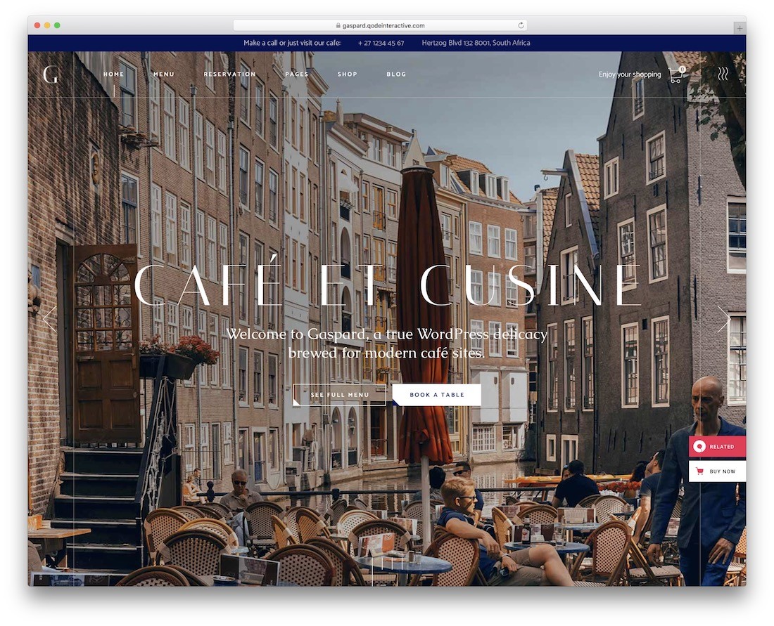 tema de restaurante wordpress gaspard