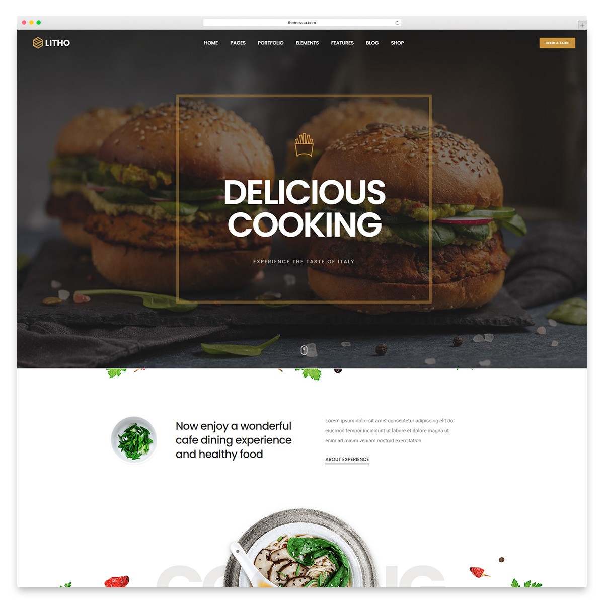 tema de restaurante litho wordpress