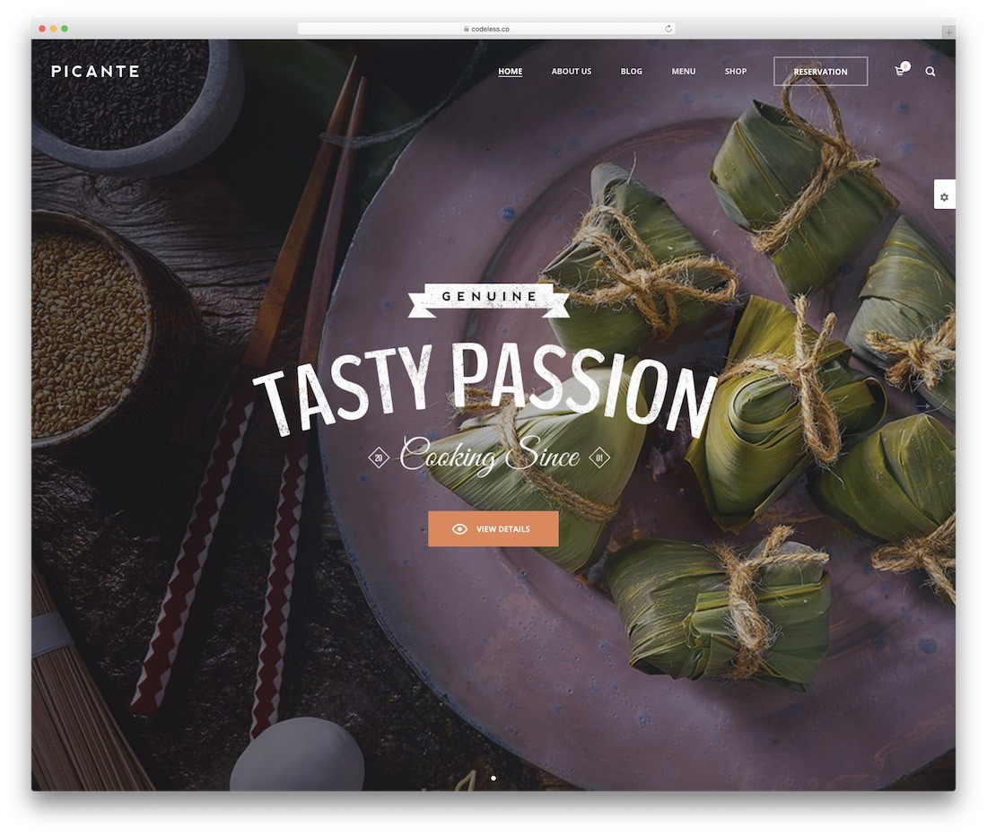 tema de restaurante wordpress picante