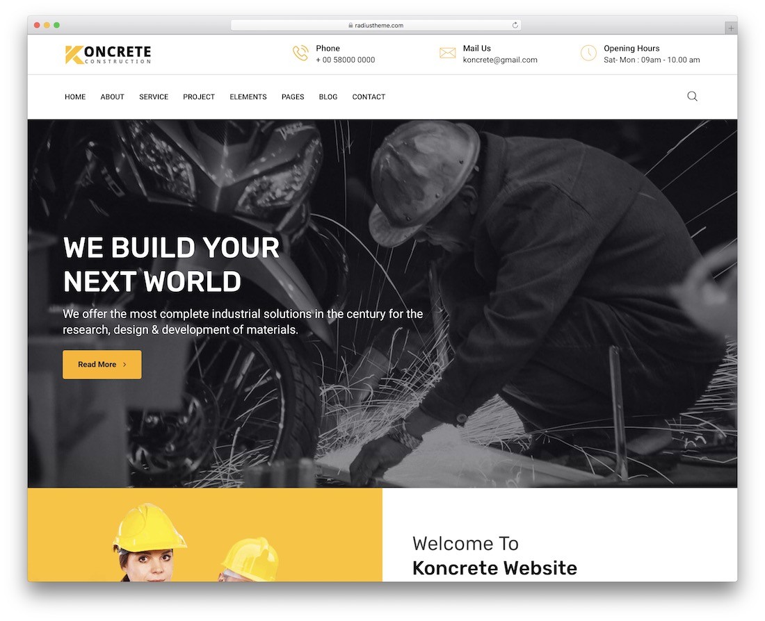 koncrete wordpress 主题