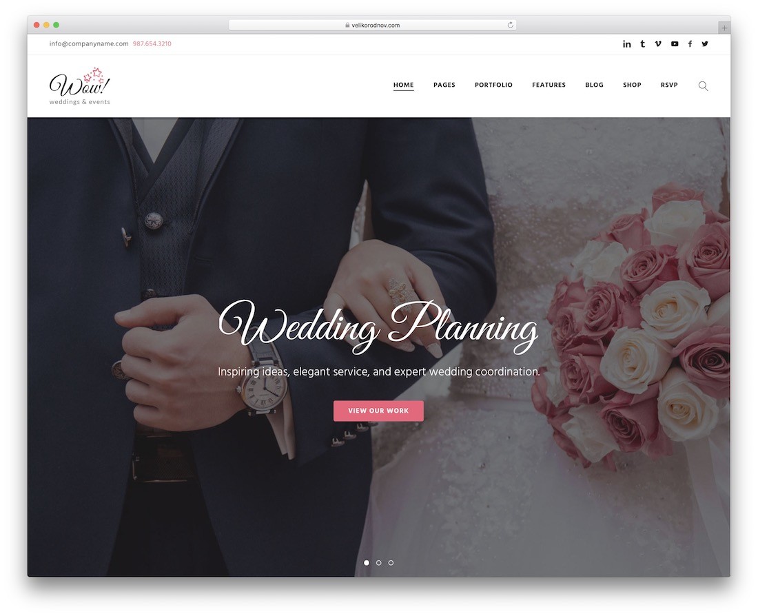 tema wordpress perencana acara woweding