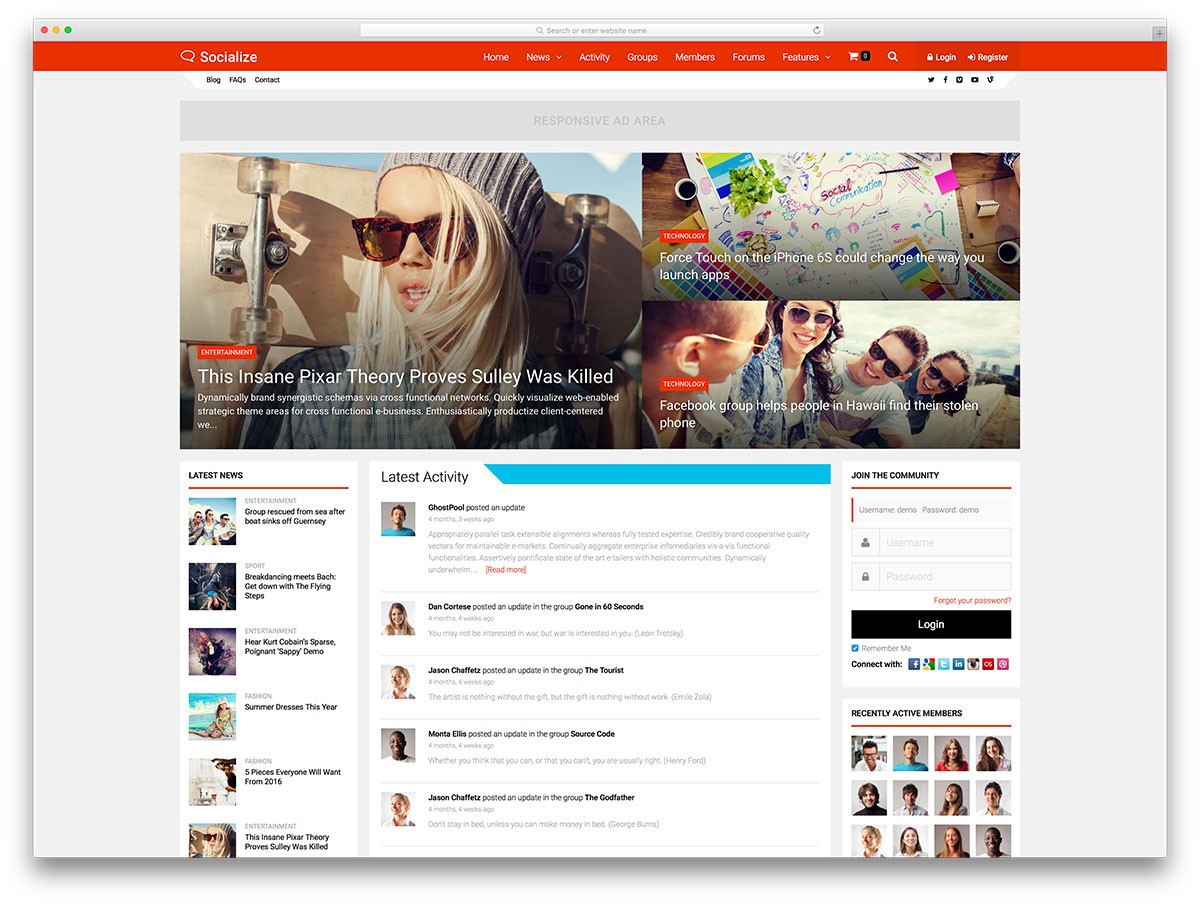 towarzyski-buddypress-powered-community-theme